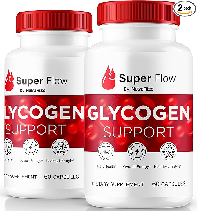 (2 Pack) Super Flow Glycogen, SuperFlow Glycogen Support Capsules, Super Flow Glyco Optimizer, Official SuperFlow Glyco Optimiser Capsules, Super Flow Detox Cleanse, Super Flow Glycol (120 Capsules)
