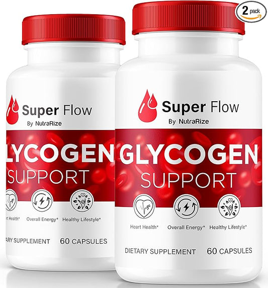 (2 Pack) Super Flow Glycogen, SuperFlow Glycogen Support Capsules, Super Flow Glyco Optimizer, Official SuperFlow Glyco Optimiser Capsules, Super Flow Detox Cleanse, Super Flow Glycol (120 Capsules)
