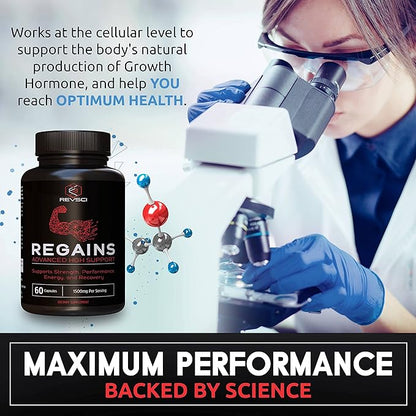 HGH Supplements for Men & Women - Regains Natural Anabolic Muscle Growth Building & Human Growth Hormone for Men, Muscle Builder for Men, Muscle Recovery Post Workout Supplement, 240 Protein Pills