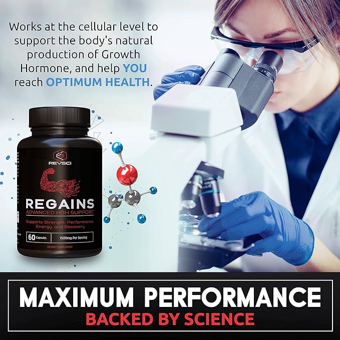HGH Supplements for Men & Women - Regains Natural Anabolic Muscle Growth Building & Human Growth Hormone for Men, Muscle Builder for Men, Muscle Recovery Post Workout Supplement, 100 Protein Pills