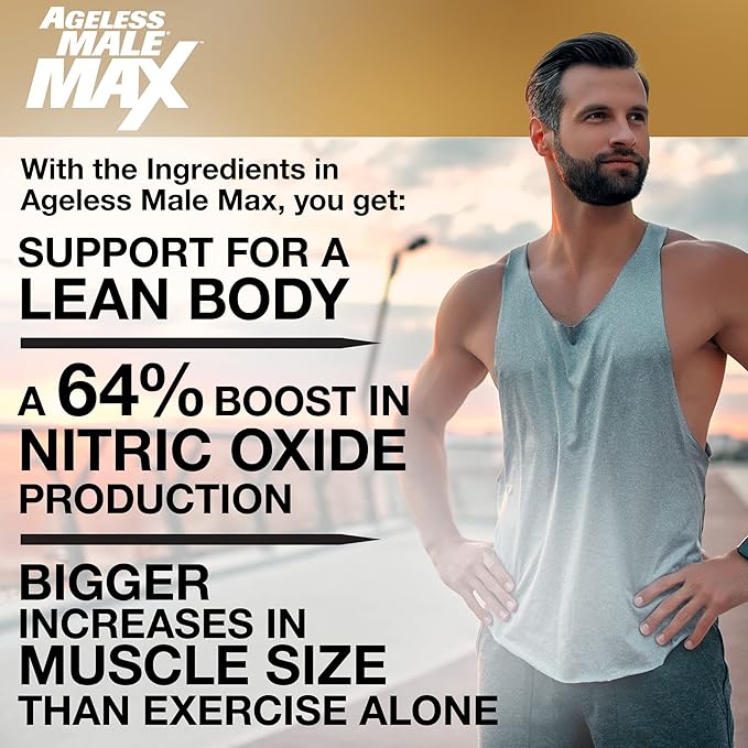 Max Chewable Nitric Oxide Booster Supplement for Men – High Potency Ashwagandha Extract to Boost Workouts, Muscle & Performance, Reduce Stress, Support Sleep - 100 Count