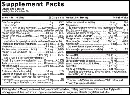 Metagenics Multigenics Intensive Care Without Iron - Multivitamin - Dietary Supplements for Everyday - with Quercetin, Beta-Carotene, Ascorbic Acid & More - Non-GMO - Gluten-Free - 180 Tablets