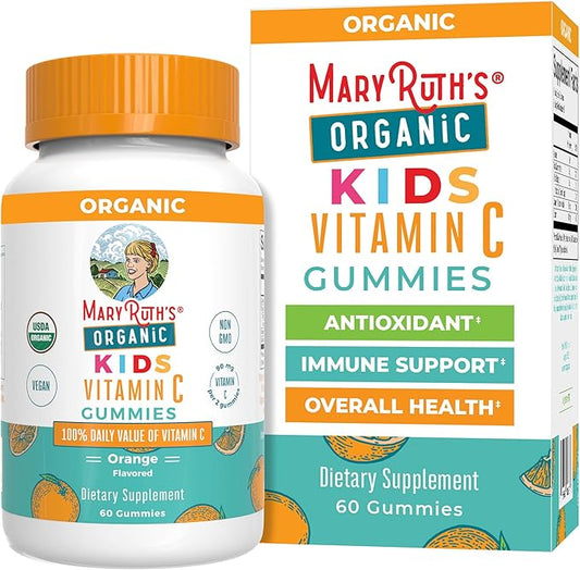 MaryRuth's Kids Vitamin C Gummies | Supplement for Immune Support & Overall Health | Immune Support Supplement | Vitamin C for Kids Ages 4+ | USDA Organic | Vegan | Non-GMO | 60 Servings