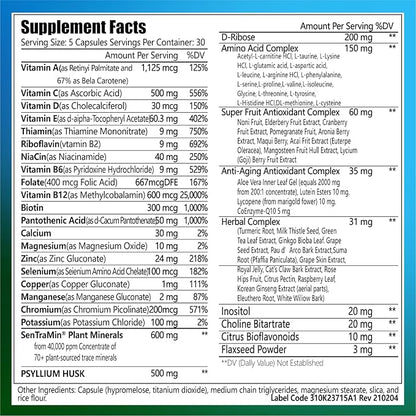 IMMUNO 150 - IMMUNO 150 Complete Multi - The Ultimate Multivitamin & Immune Support Supplement - Essential Daily Nutrients for Vitality & Wellness - 150 Capsules (1 Bottle)