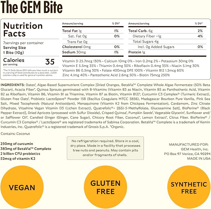 GEM Bite Complete Routine Variety Pack | Daily Multivitamin with Vitamin D, Vitamin K2 & E with Prebiotics & Probiotics (14) + Chill-Out Calm (7) & Deep Sleep Aid (7) | Soy-Free, Gluten-Free, Vegan