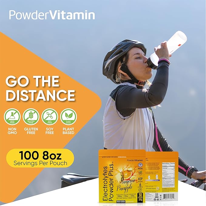 Electrolytes Powder Plus (50 Servings) Tangerine Pineapple Electrolyte Powder 0 Calorie Keto, 0 Sugar, No Maltodextrin,1000mg Potassium,120mg Calcium,120mg Magnesium, Hydration Powder