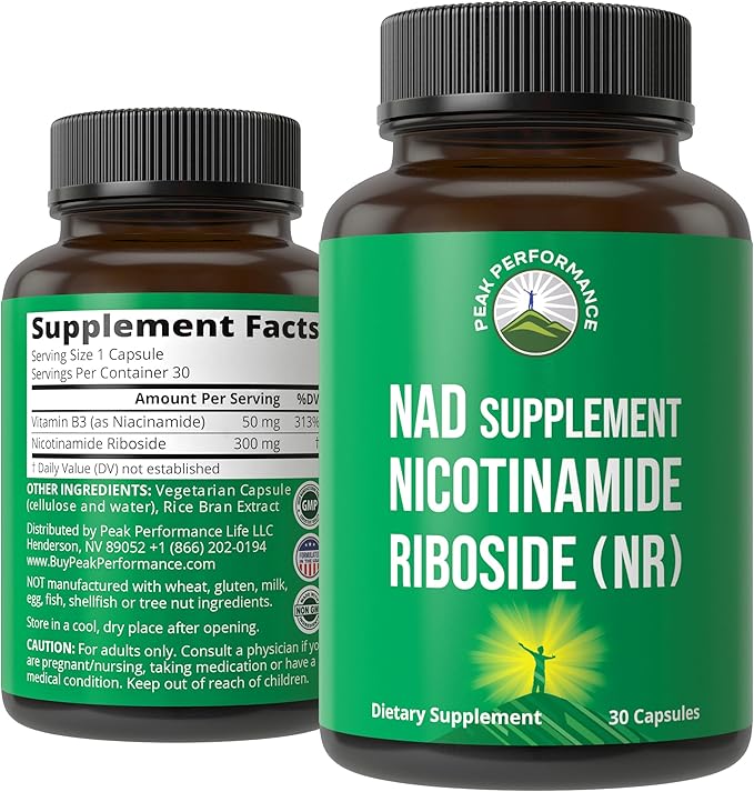 Nicotinamide Riboside NR Supplement. NMN Alternative NAD Supplement + Niacinamide For NAD+ Levels As We Age. Third Party Tested, Non-GMO, Gluten Free, Vegan NR Vitamin Supplements For Women And Men