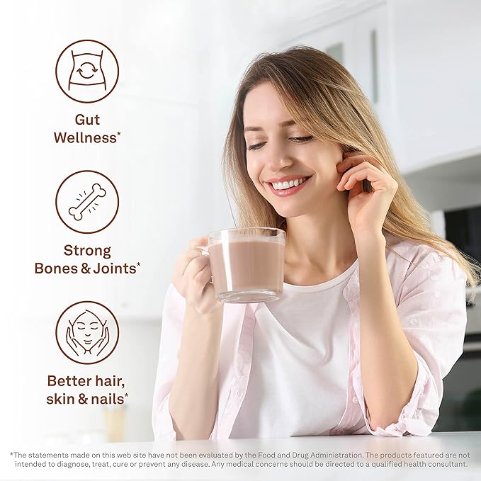 Organika Chocolate Enhanced Collagen - Grass-Fed Collagen with Real Cocoa, Sugar-Free, Type I and III, for Healthy Hair, Skin, Nails, Joints - 17.78 oz