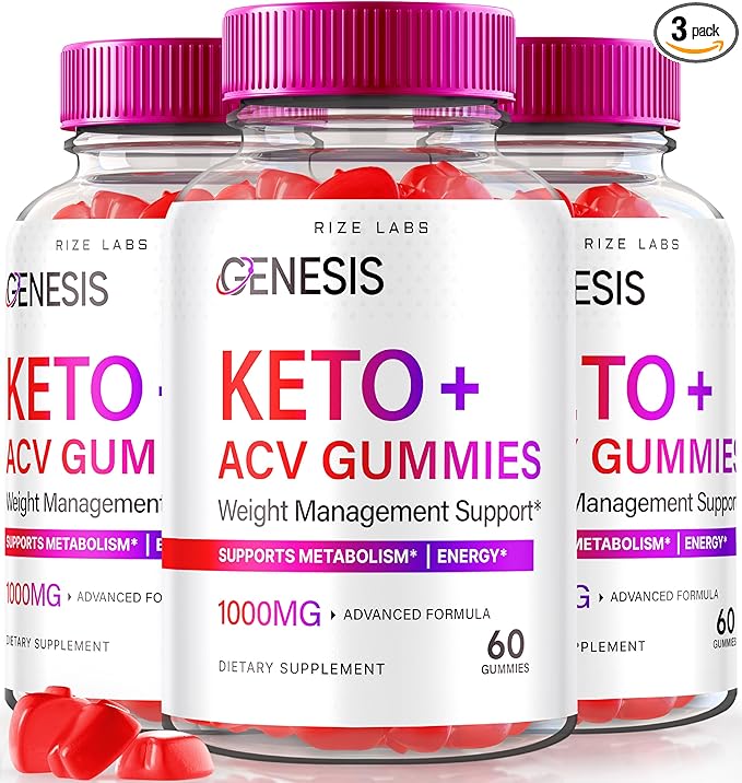 Genesis Keto Keto+ACV Gummies, Supplement for Advanced Weight Loss, All Natural Extreme 2000mg Gummies (180 Gummies)