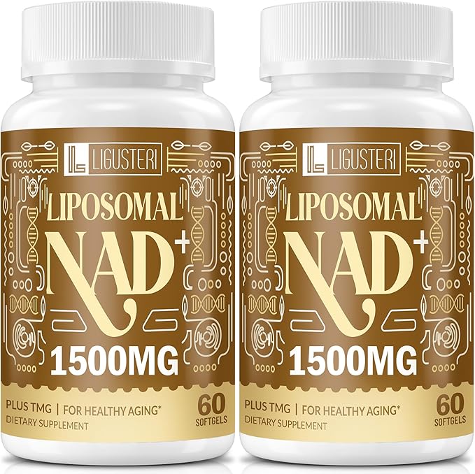 NAD Supplement 1500MG, Liposomal NAD+ Supplement with TMG, 98%+ Absorption, Pure NAD Plus, Non-GMO Aging Defense, Cellular Energy, Heart & Brain Function, Longevity, 120 Softgels