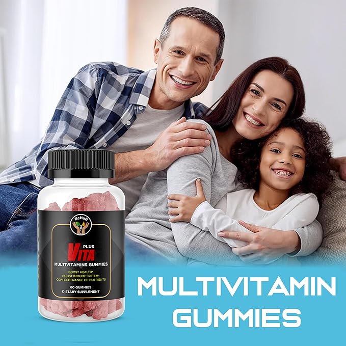 EcHaD VITA Plus Multivitamin Gummies - Immune & Health Booster - 60 Gummies - Essential Micronutrients for Adults