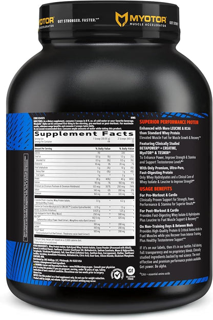 GNC AMP Wheybolic Alpha Whey Protein Powder with MyoTOR | Targeted Muscle Building and Workout Support Formula with BCAA | 40g Protein | Chocolate Fudge | 22 Servings