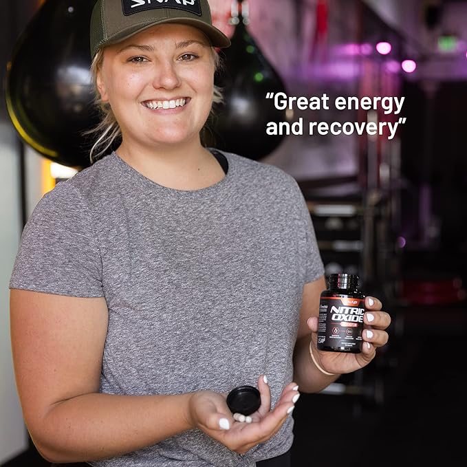 Snap Supplements Nitric Oxide Booster, Support Healthy Blood Pressure, Nitric Oxide Supplements for Men and Women (90 Count)