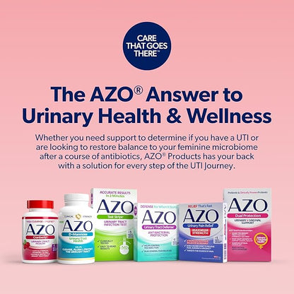 AZO Dual Protection, Urinary + Vaginal Support, Prebiotics and Probiotics for Women*, Starts Working Within 24 Hours, Non-GMO, 30 Count