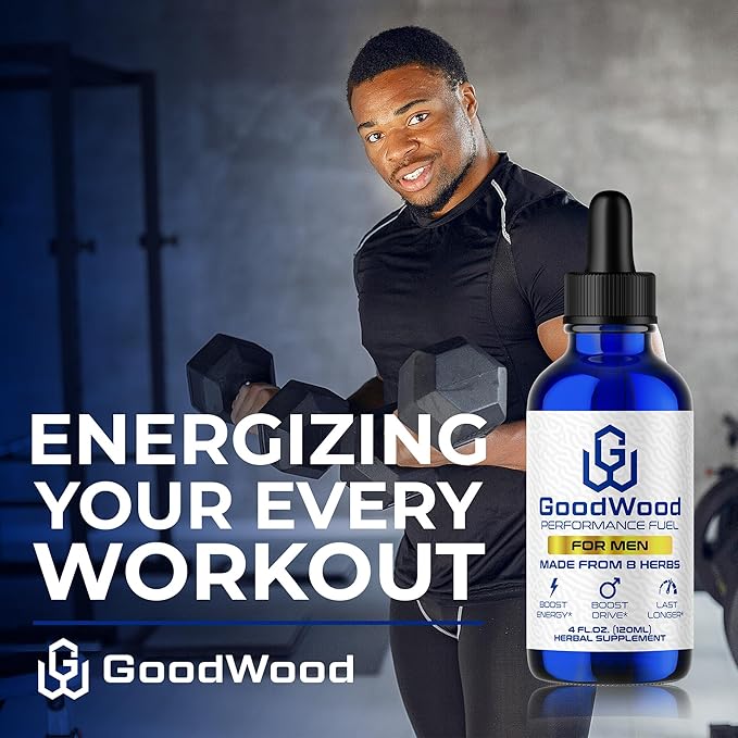 GoodWood - Male Liquid Drops - Increases Stamina and Size - Improves Energy, Drive, and Power - for Men Ages 30, 40, 50, 60+ - Made with 8 Herbs and Organic - One Pack