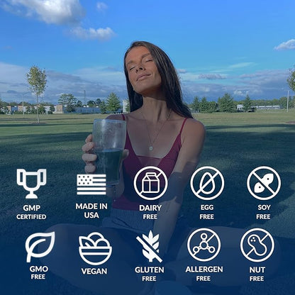 Equilife - Daily Fruit & Vegetable Blend, Fruits and Vegetables Supplements, Vitamin C, 9 Essential Amino Acids, Promotes Energy, Low-Sugar, Easy-to-Use, Vegan, Non-GMO (Crisp Apple, 30 Servings Tub)