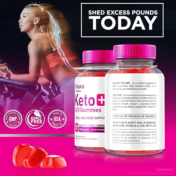 Noura Keto ACV Gummies, Official Noura Keto Supplement, Keto + ACV Gummy, All Natural Keto Plus ACV, Apple Cider Vinegar Keto Reviews (60 Gummies)