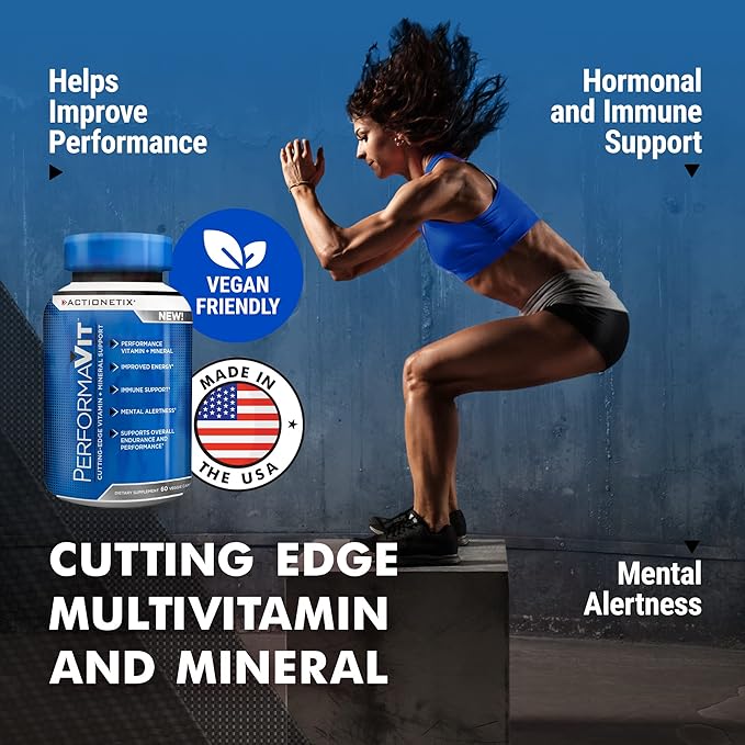 PerformaVit, Athlete Multivitamin For Men & Women, Mens Multivitamins & Minerals, Mens One A Day Multivitamins for Health, Endurance, Immune & Performance, Men’s Multivitamin, 60 Capsules