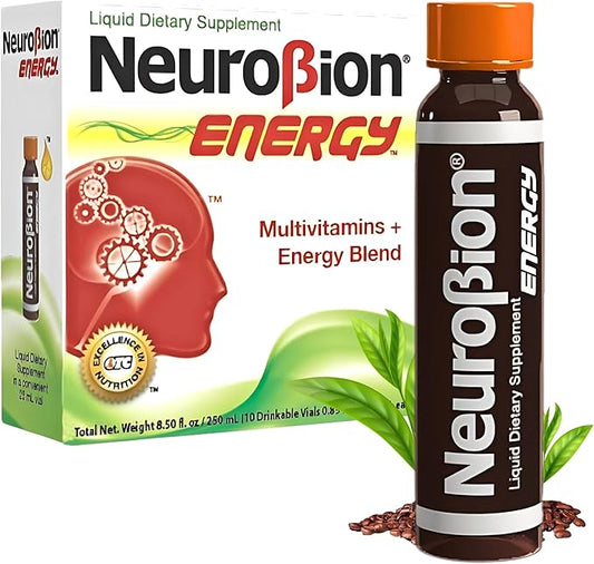 Neurobion Energy Liquid Dietary Supplement Multivitamins + Enegy Blend 10 vials x 250 ml