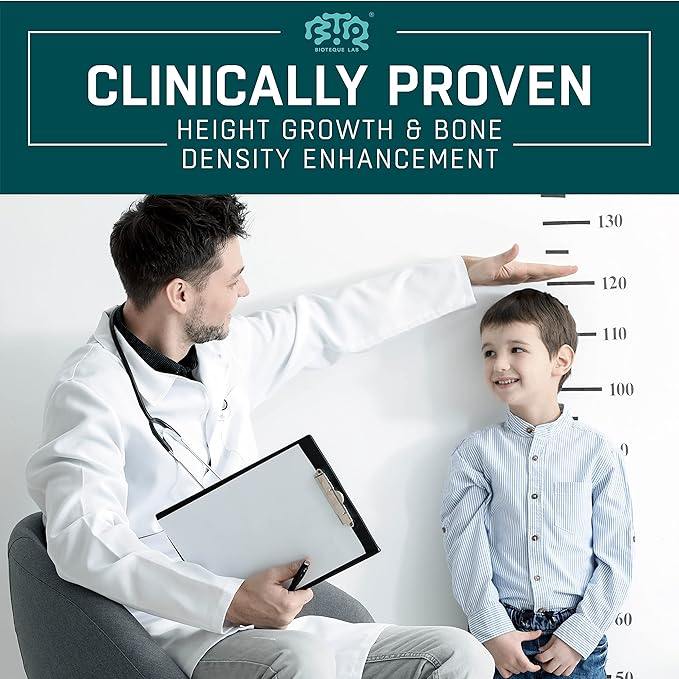 Height Growth Maximizer, Calcium, Vitamin D3 and Zinc Blend Pills, Bone Growth Supplement for Kids and Teens, Bone Strength, Density Support, GMO-Free, Gluten-Free, Made in USA, 60 Caps