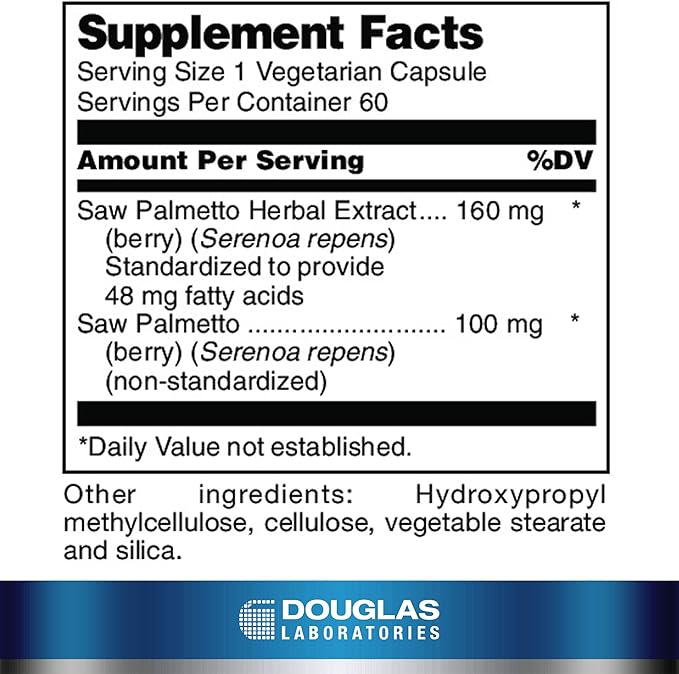 Douglas Laboratories Saw Palmetto Max-V | Standardized Saw Palmetto for Prostate Support | 60 Capsules