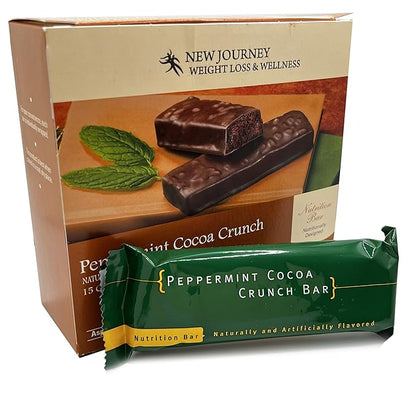 Peppermint Cocoa Crunch Bar - New Journey Weight Loss & Wellness - High Protein Meal Replacement Nutrition Bar (7 bars/box)