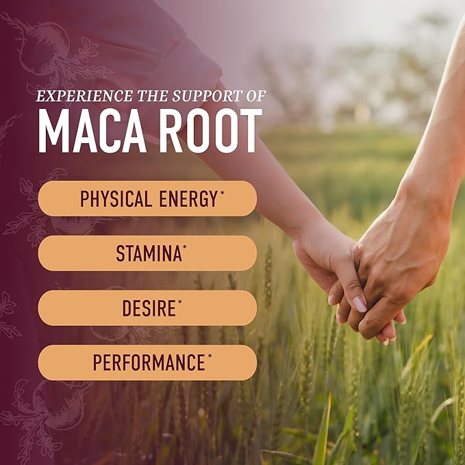 Maca Root Gummies with Natural Peach Flavor | Drive, Performance & Energy Support | Hormone Balance for Women and Men | Herbal Supplements 200MG Extra Strength | Vegetarian, Non-GMO | 60 Gummies