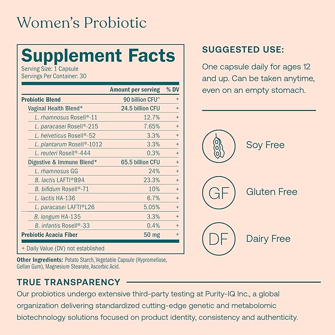 True Grace One Daily Women’s Multivitamin 40+ (30 Vegan Tablets) & One Daily Women’s Probiotic (30 Vegetarian Capsules) - Gluten Free, Soy Free, Organic - 30-Day Supply of Each