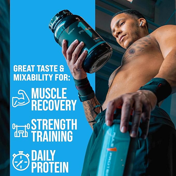 Rule One Proteins Whey Blend - Café Mocha, 24g Fast-Acting Whey Protein Concentrates, Isolates, and Hydrolysates Per Serving, with Naturally Occurring EAAs and BCAAs, 2lbs