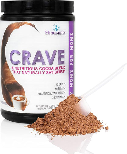 Crave Low Calorie, Low Carb Chocolate Powder to Satisfy Cravings Naturally + Delicious Recipe Guide PDF | 30 Servings