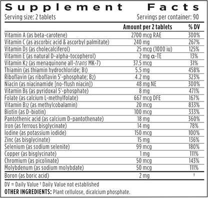Methylated Women's Multivitamin, Methyl Folate for MTHFR, Clean Label & Vegan, with Iron, Non-GMO, Sustained Release, 180 Tablets, by Igennus