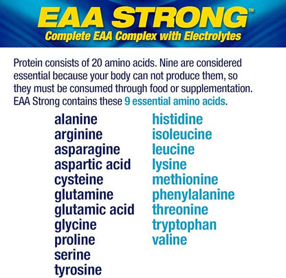 Maximum Human Performance Mhp Eaa Strong, All 9 Essential Amino Acid Supplements, Electrolytes, Lemon Lime
