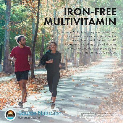 Source Naturals Life Force Multiple Daily Multivitamin High Potency Essential Vitamins, Minerals, Antioxidants & Nutrients - Energy & Immune Boost - 120 Tablets