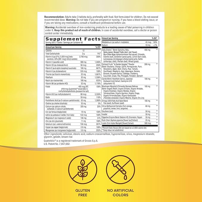 Nature's Way Alive! Max3 Potency Adult Complete Multivitamin, Ultra Potency B-vitamins to Support Energy Metabolism*, with Methylated B12 and Folate, 180 Tablets (Packaging May Vary)