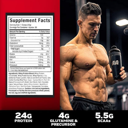 Muscletech Whey Protein Powder |MuscleTech Nitro-Tech Whey Gold Protein Powder |Whey Protein Isolate Smoothie Mix |Protein Powder for Women & Men |Cookies and Cream Protein Powder, 5 Pound (Pack of 1)