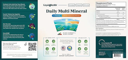 LIQUIDHEALTH Daily Multi Mineral Liquid Supplement with Fulvic Acid, Plant Based Ionic Aquamin Sea Trace Ocean Minerals - Immune Support, Energy, Gut Health, Detox - Vegetarian, Sugar-Free (3 Pack)