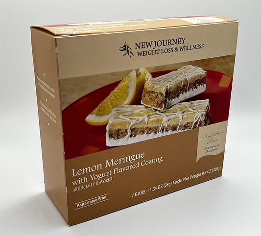 Lemon Meringue Bar - New Journey Weight Loss & Wellness - High Protein Meal Replacement Nutrition Bar (7 bars/box)