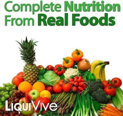 LiquiVive Liquid Vitamins Mega Nutrition | Vegetarian Daily Multivitamin Balance Immune Support Booster Superfood of Nature | Vitamin C D3 A B12 E K | 99.9% Vegan Non-GMO Gluten Free 32 fl oz