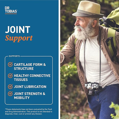 Dr. Tobias Joint Support Supplement with Glucosamine Chondroitin MSM, Supports Joint Health, Function & Flexibility, Extra Strength Joint Supplements for Men & Women, 240 Capsules