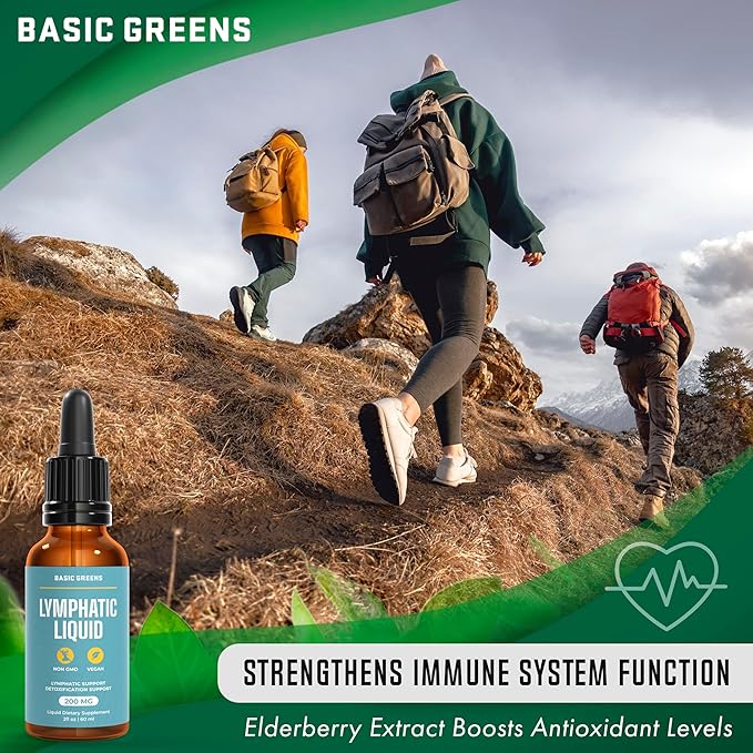 Lymphatic Support Liquid – Natural Immune Booster for Lymphatic Drainage, Fluid Balance, and Daily Cleanse, Easy - Absorb Liquid Formula for Wellness Support, 2 Fl Oz