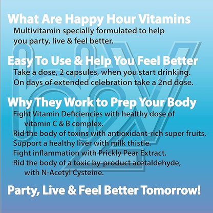 Bottle - Multivitamin Formulated for Better Mornings – Live & Feel Better with Milk Thistle, Prickly Pear Cactus, B & C Vitamins, & More- 10 Servings