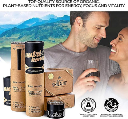 NATURAL SHILAJIT Capsules (1-2 Months Supply) - 60 Count - Shilajit for Men & Women with Fulvic Acid & Trace Minerals, Plant Based Nutrients for Energy, Immune Support & Vitality