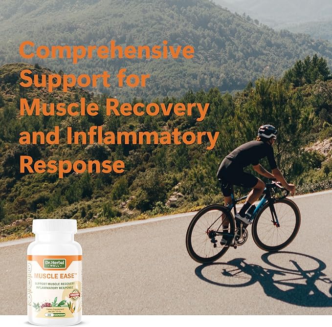 Muscle Ease - Joint, Muscle & Nerve Support Fast Acting Relax Comfort Recovery Natural Herbal Supplement - (60 Capsules) MAX-Strength