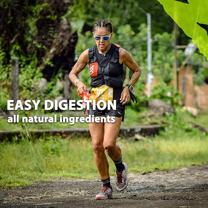 MOUK Energy Workout & Sports Nutrition Energy Gel - Lemon Flavor All Natural with Whole Chia Seeds | Easy Digestion, Vegan, Gluten Free, Essential Electrolyte | 1.38 Ounce (Pack of 10)