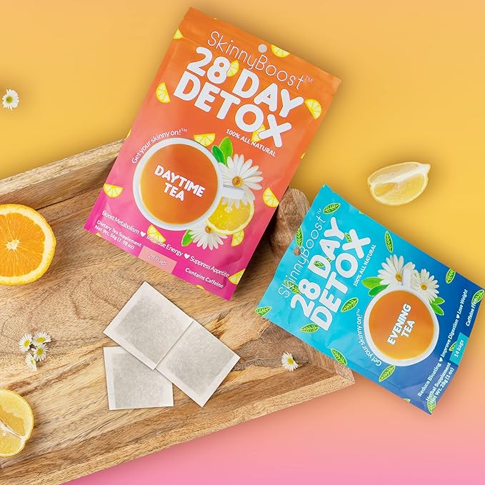 28 Day Detox Tea Kit (3 PACK) 3 Daytime Teas, 3 Evening Detox Teas Non GMO, Vegan, All Natural Detox and Cleanse