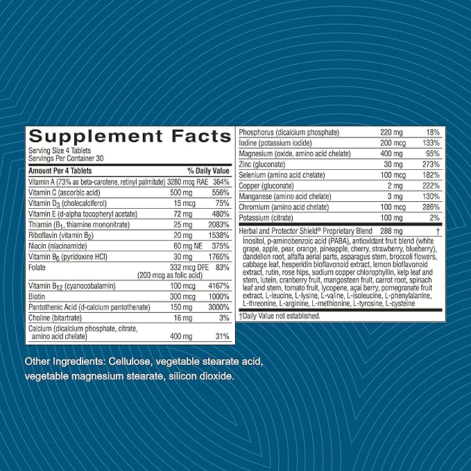 Nature's Sunshine Super Supplemental w/o Iron, 120 Tablets | Multivitamin for Men and Women Provides Vitamins, Minerals, Amino Acids, Herbs, Fruit Powders, Veggie Powders, and Carotenoids