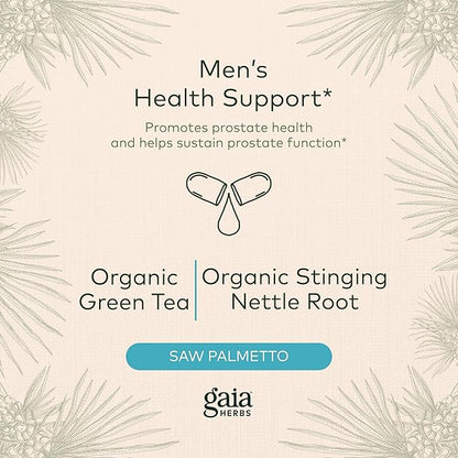 Gaia Herbs Prostate Health - Supports Prostate Health and Function for Men - with Saw Palmetto, Green Tea, Nettle Root, and White Sage - 60 Vegan Liquid Phyto-Capsules (20-Day Supply)