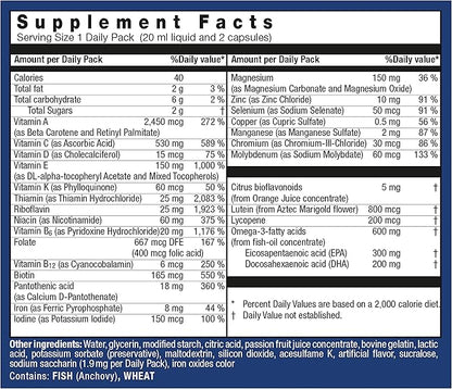 Orthomol Vital M Vial – 30-Day Men's Vitamin Supplement with A, B, C, D, E, K, Iodine & Omega-3 – Supports Male Energy & Vitality