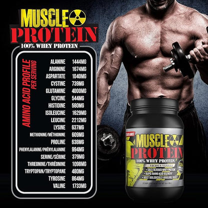 Muscle Whey Protein [5 lbs/Pack of 1]–Chocolate Flavored Protein Powder, 25,000mg Amino Acids/Serving, Cold Filtered(Packaging May Vary)