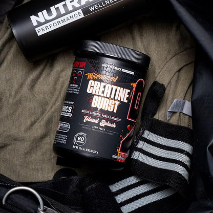 NutraBio Pure Creatine Monohydrate Powder Supplement, Island Splash, (300 g) - Supports Bulk Muscle Energy, Recovery, and Strength - HPLC Tested Pure Grade Creatine Powder Supplement for Men and Women